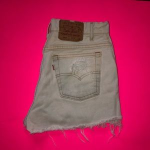 Levi’s distressed shorts